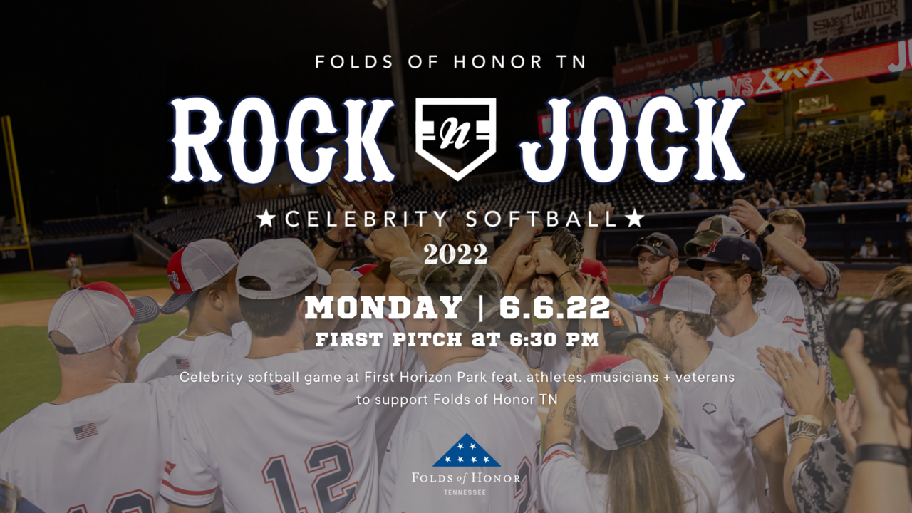 TICKETS ON SALE APRIL 22 FOR FOLDS OF HONOR TENNESSEE ROCK 'N JOCK